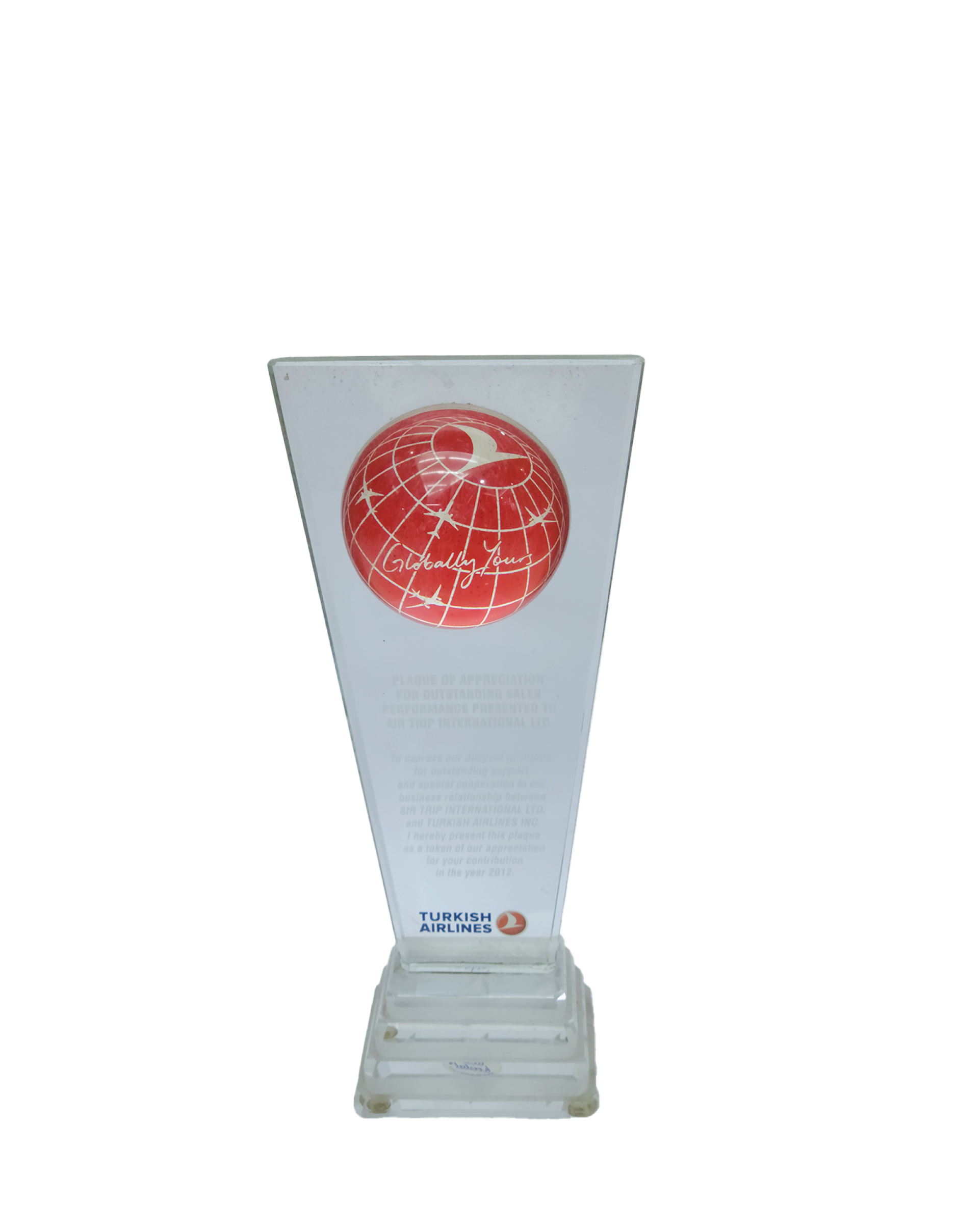 Appreciation for outstanding sales performance Award from Turkish Airlines